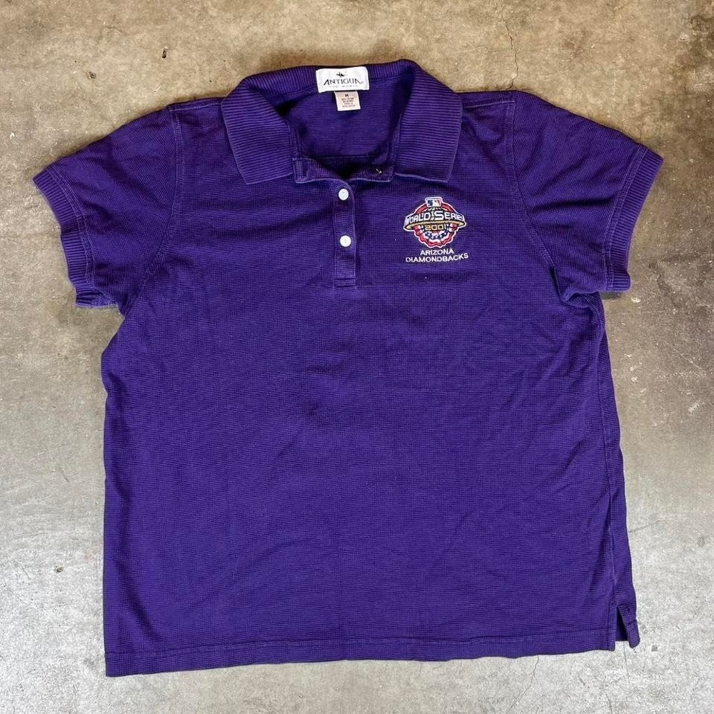 Vintage 2001 Arizona Diamondbacks purple polo shirt Women's Size Medium
